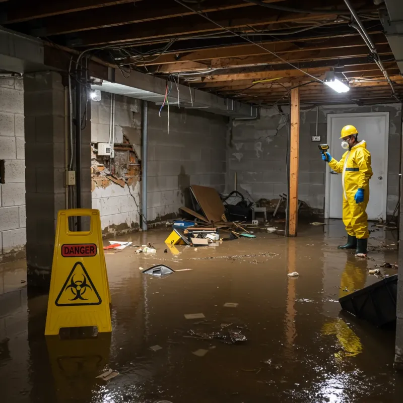 Flooded Basement Electrical Hazard in City of Winchester, VA Property